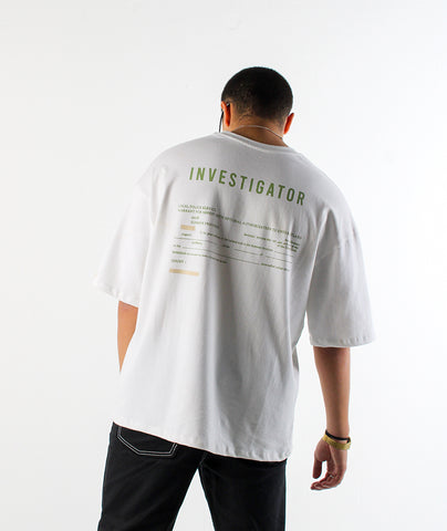 White Investigator White loose fit T-shirt